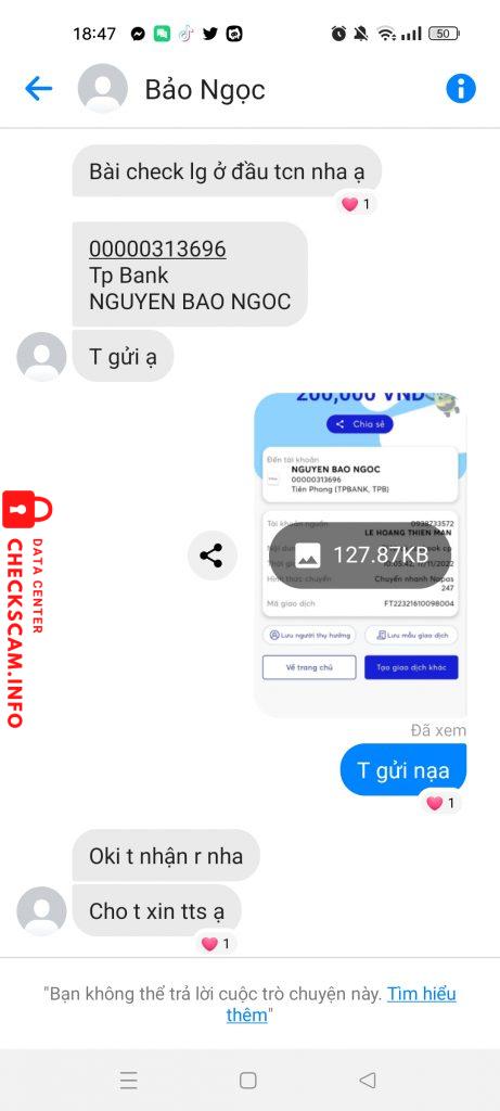 Preuves contre NGUYEN BAO NGOC
