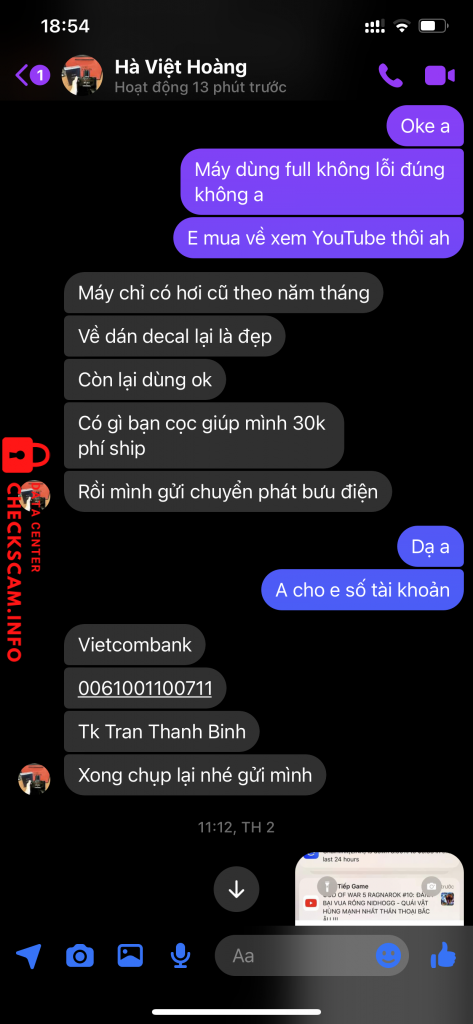 Preuves contre Trần Thanh Bình