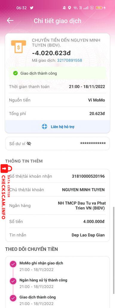 Preuves contre Nguyễn Minh Tuyền