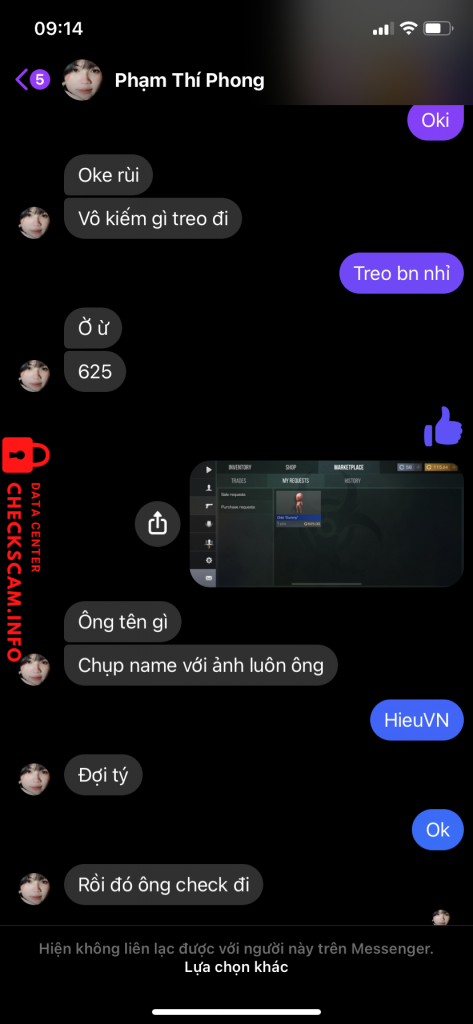 Preuves contre PHAM THI PHONG
