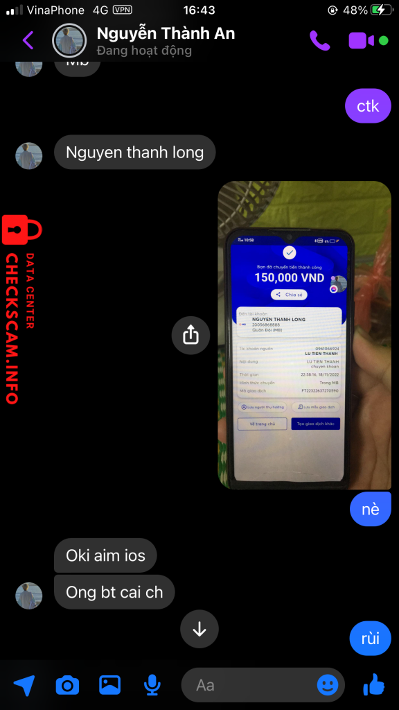 Preuves contre NGUYEN THANH LONG