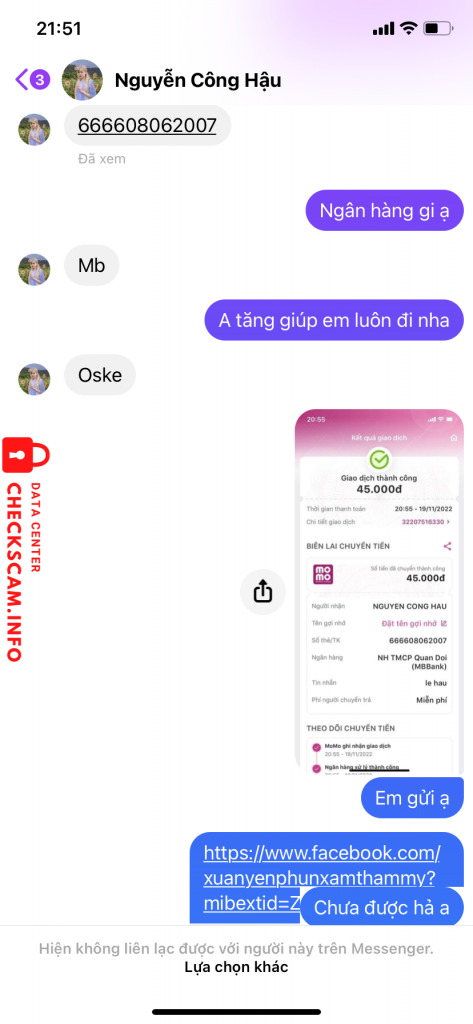 対する証拠 Lê Công Hậu