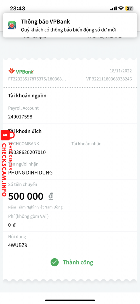 対する証拠 PHUNG DINH DUNG