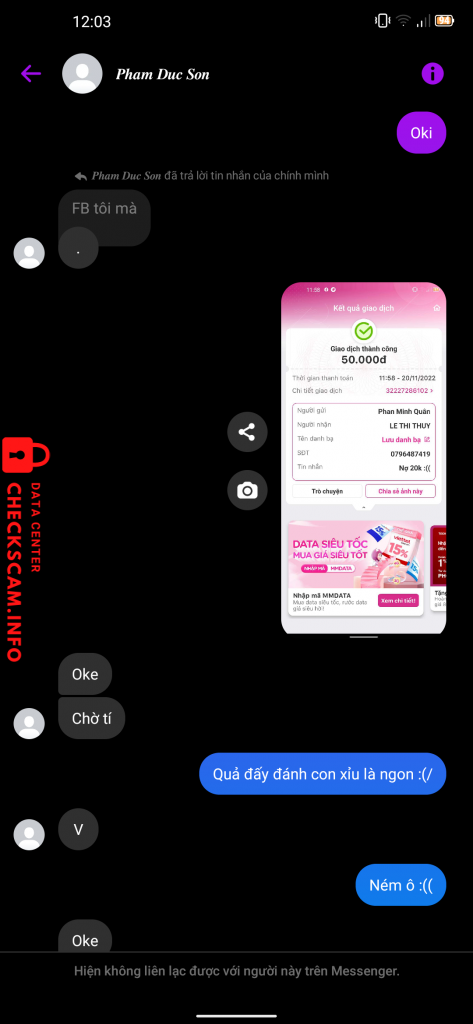 対する証拠 Trần Đức Sơn