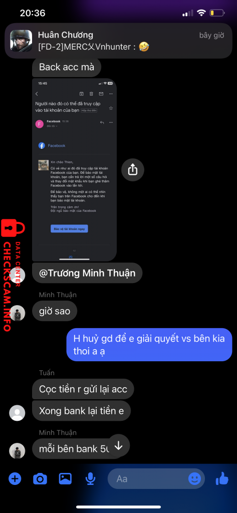 対する証拠 Minh Thuận
