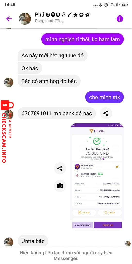 対する証拠 LE MANH HUNG