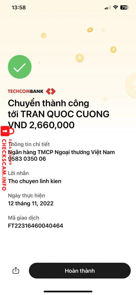 対する証拠 trần quốc cường