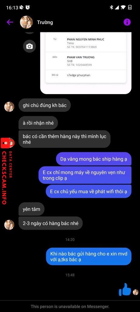 対する証拠 Phạm Van Truong