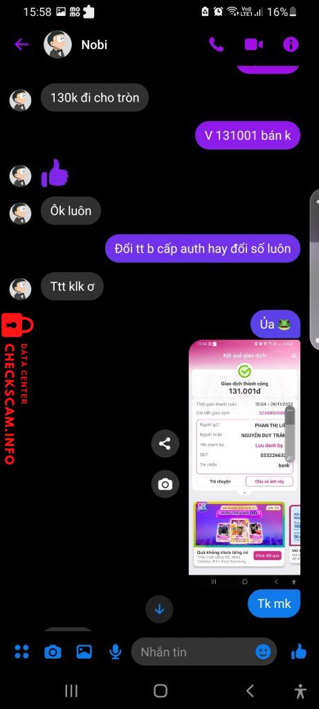 対する証拠 Nguyễn Duy Tráng