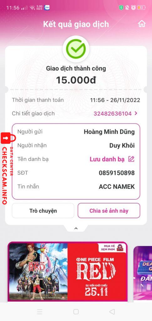 หลักฐานที่เป็นโทษต่อ Duy Khôi