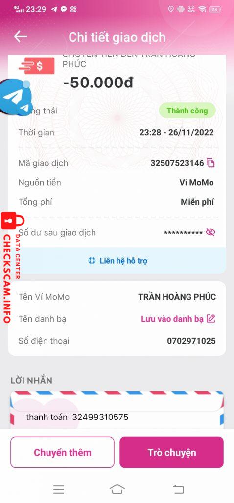 หลักฐานที่เป็นโทษต่อ Trần Hoàng Phúc