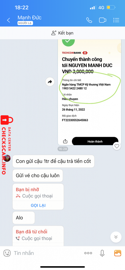 対する証拠 Nguyễn Mạnh Đức