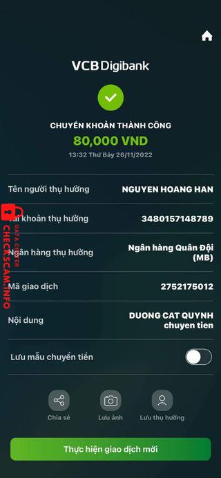 対する証拠 Nguyen Hoang Han
