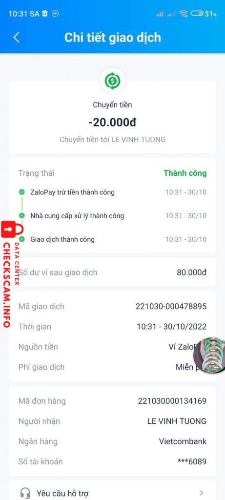 対する証拠 Le vinh tuong