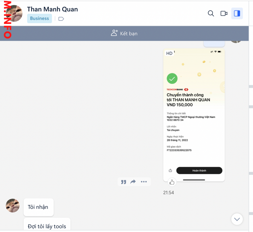 対する証拠 THAN MANH QUAN