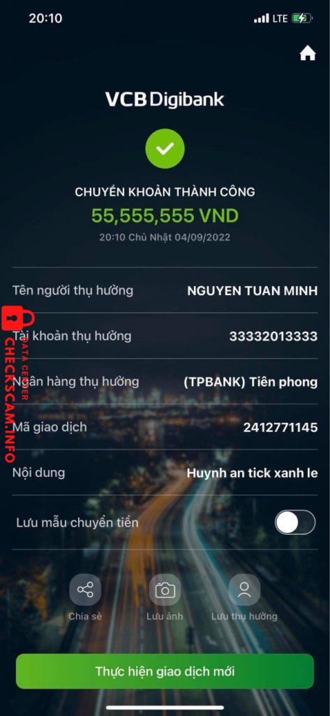 対する証拠 Nguyễn Tuấn Minh