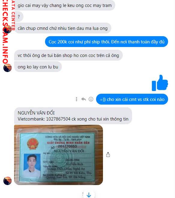 対する証拠 Nguyễn văn đổi