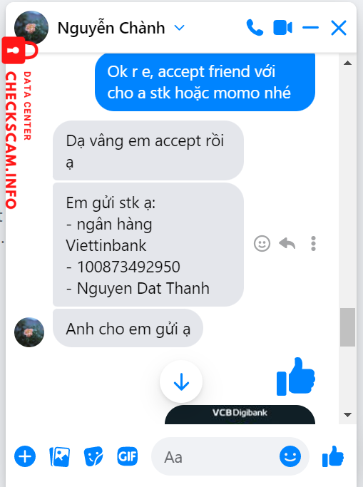 対する証拠 Nguyen Dat Thanh