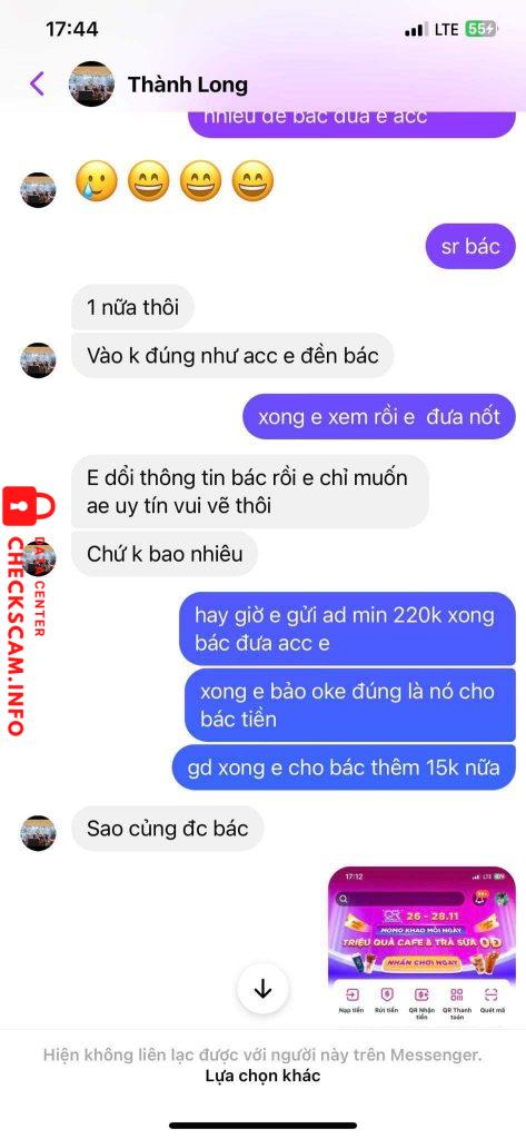 対する証拠 Đinh Thành Long https://www.facebook.com/profile.php?id=100074965599344&mibextid=LQQJ4d