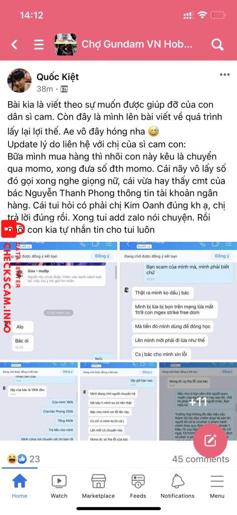 Αποδεικτικά στοιχεία κατά phạm thị kim oanh