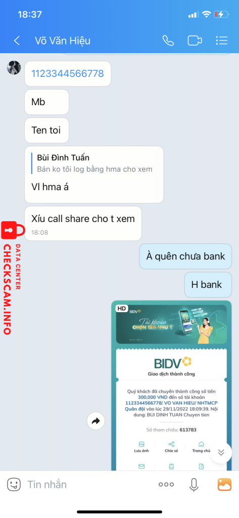 Αποδεικτικά στοιχεία κατά VO VAN HIEU