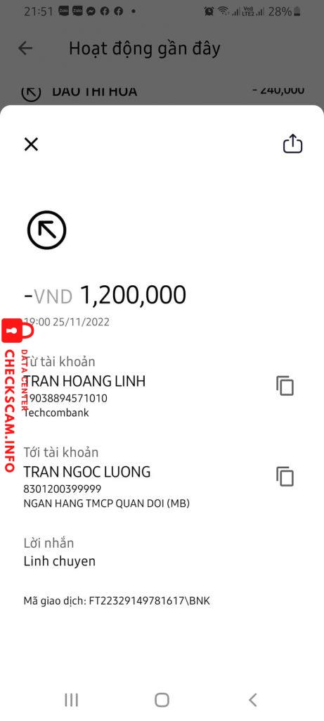 Bewijs tegen TRAN NGOC LUONG