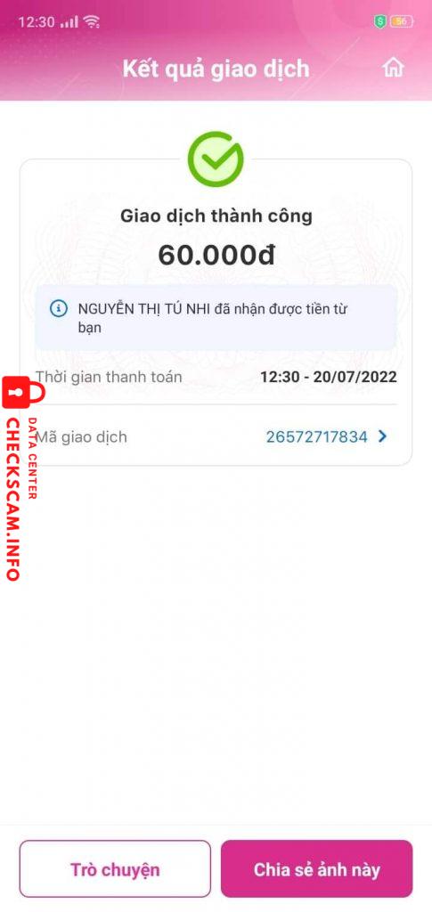 Αποδεικτικά στοιχεία κατά NGUYEN THI TU NHI 