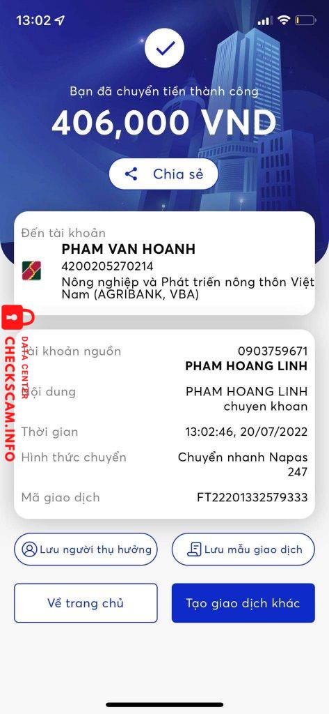 Αποδεικτικά στοιχεία κατά Phạm Văn Hoành