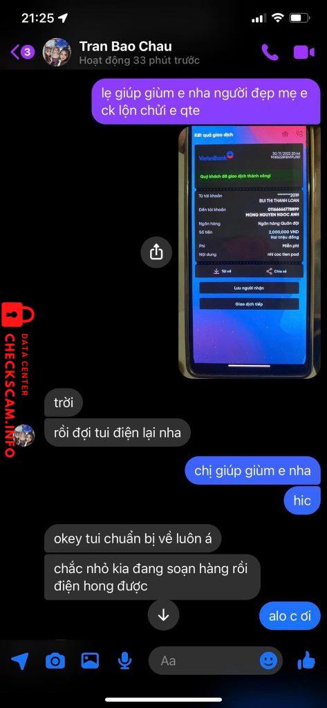 Αποδεικτικά στοιχεία κατά Mong nguyen ngoc anh