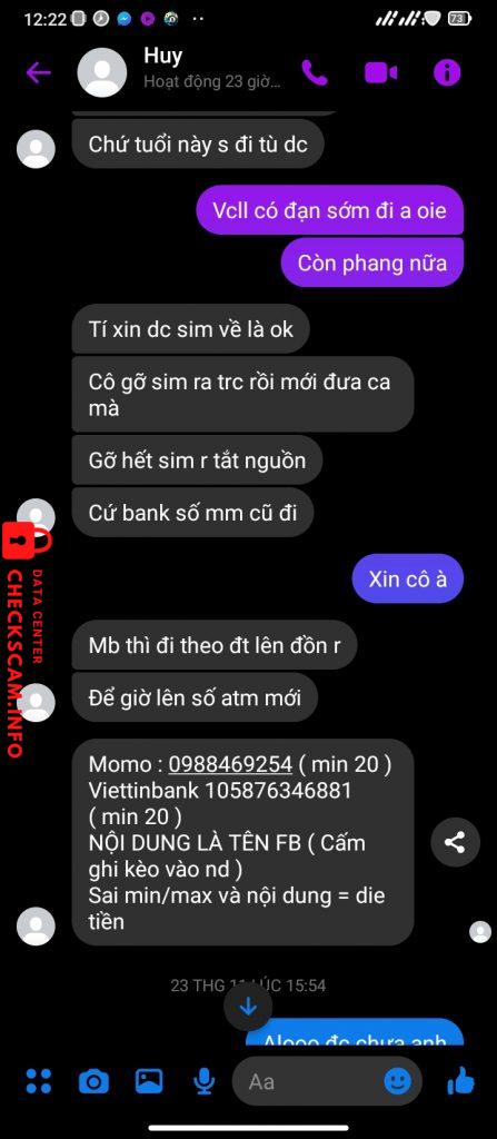 Αποδεικτικά στοιχεία κατά Le Thi Huong