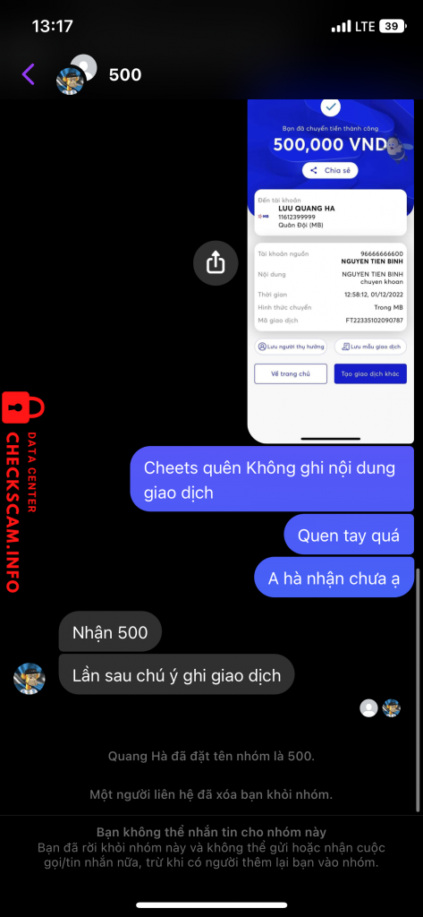Αποδεικτικά στοιχεία κατά Lưu Quang Hà