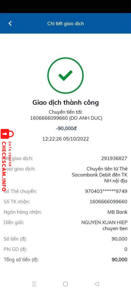 Αποδεικτικά στοιχεία κατά Duong Lan Huong