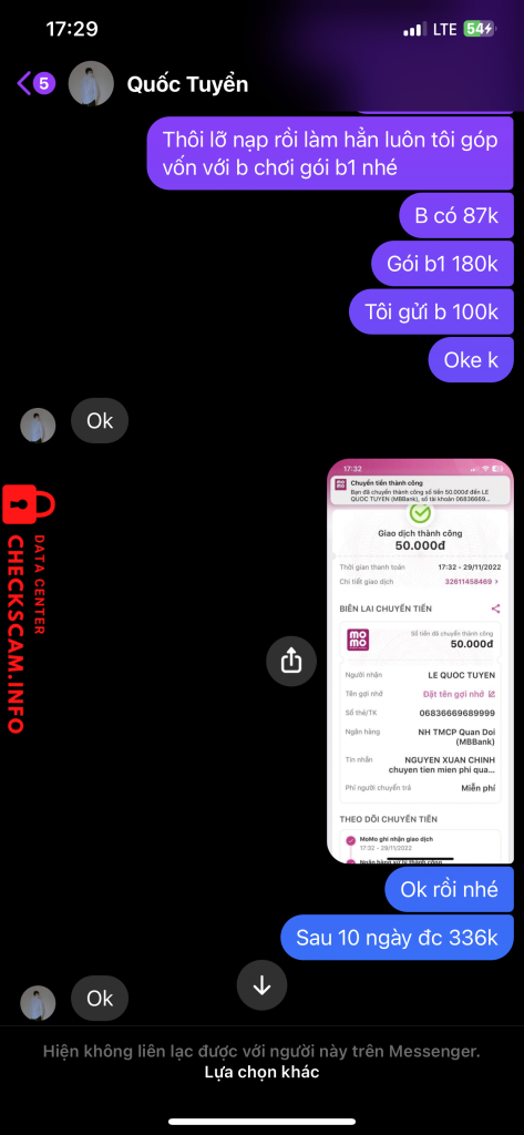 Αποδεικτικά στοιχεία κατά VU QUOC TUYEN