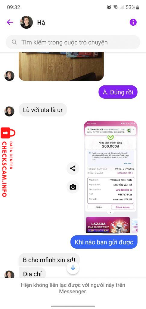 Αποδεικτικά στοιχεία κατά Nguyễn văn hà