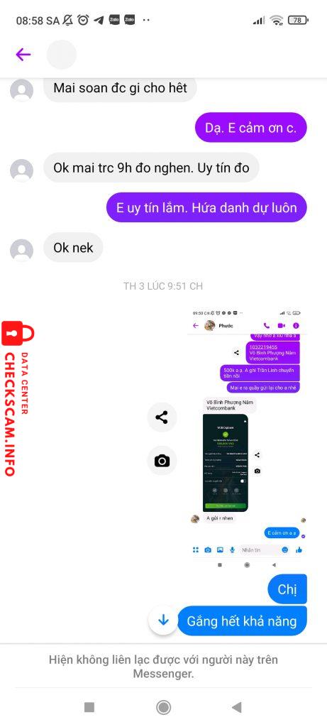 Αποδεικτικά στοιχεία κατά Võ Bình Phượng Năm 