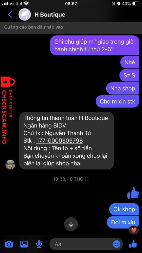Αποδεικτικά στοιχεία κατά Nguyễn Thanh Tú