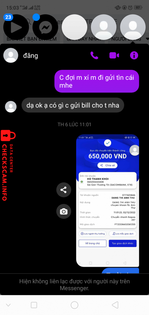 Αποδεικτικά στοιχεία κατά Hồ Thanh Khôi