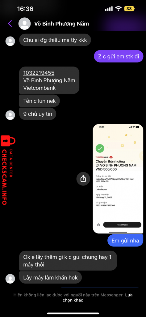 Αποδεικτικά στοιχεία κατά VO BINH PHUONG NAM