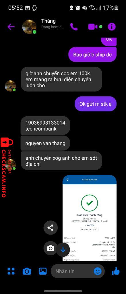 Αποδεικτικά στοιχεία κατά Nguyen van thang