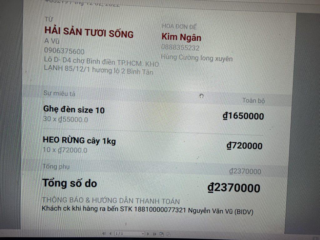 Αποδεικτικά στοιχεία κατά NGUYEN VAN VU