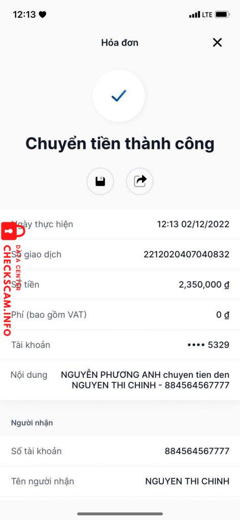 Αποδεικτικά στοιχεία κατά Nguyễn Thị Chinh