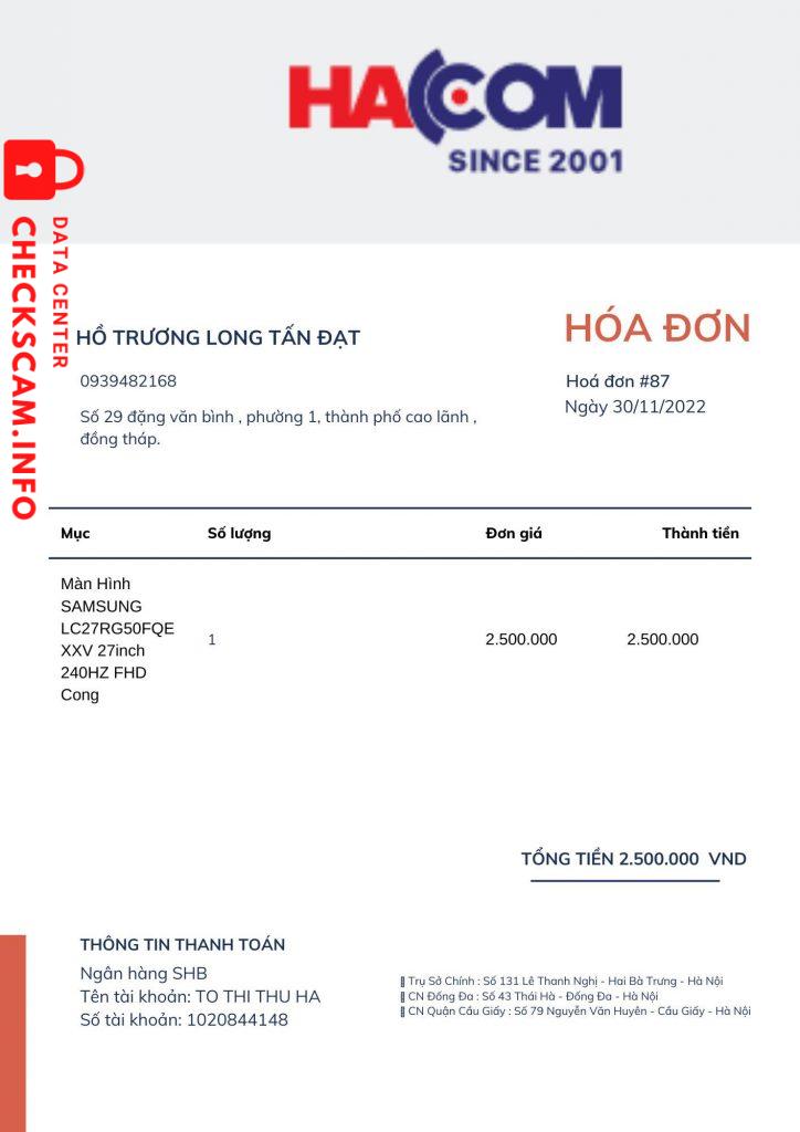 Bằng chứng chống lại to thi thu ha