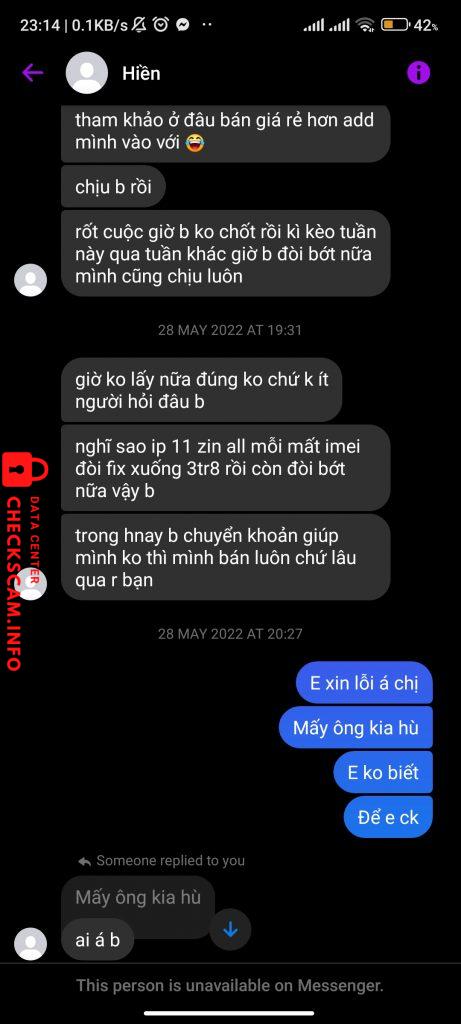Αποδεικτικά στοιχεία κατά Vo Thi My Hien