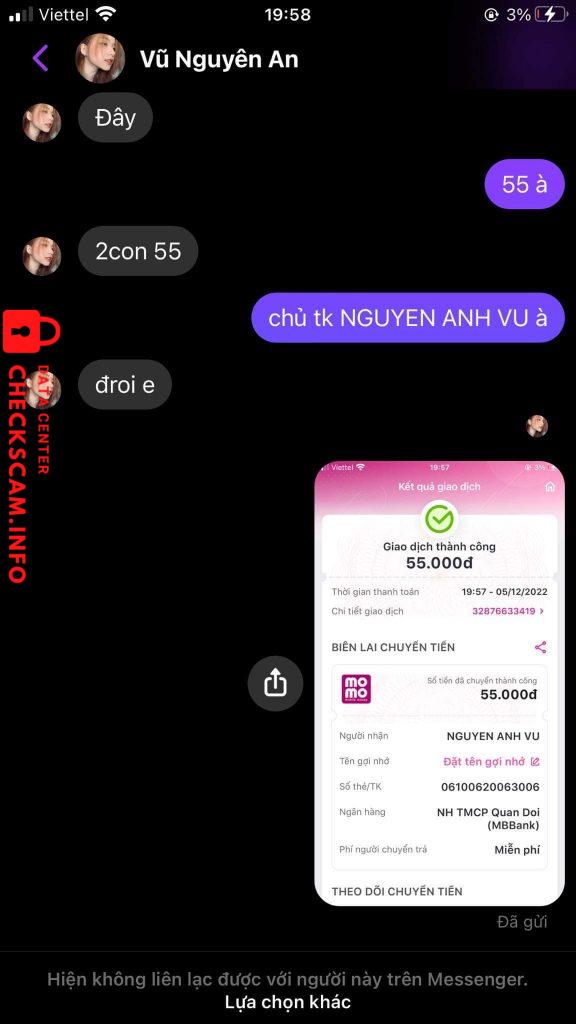 Bằng chứng chống lại NGUYỄN ANH VŨ