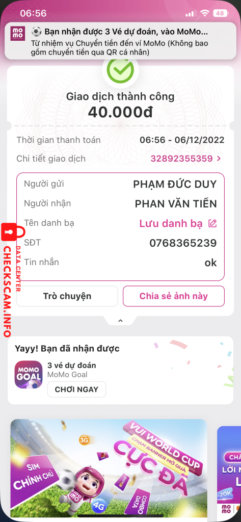 Bewijs tegen Phan Văn Tiến