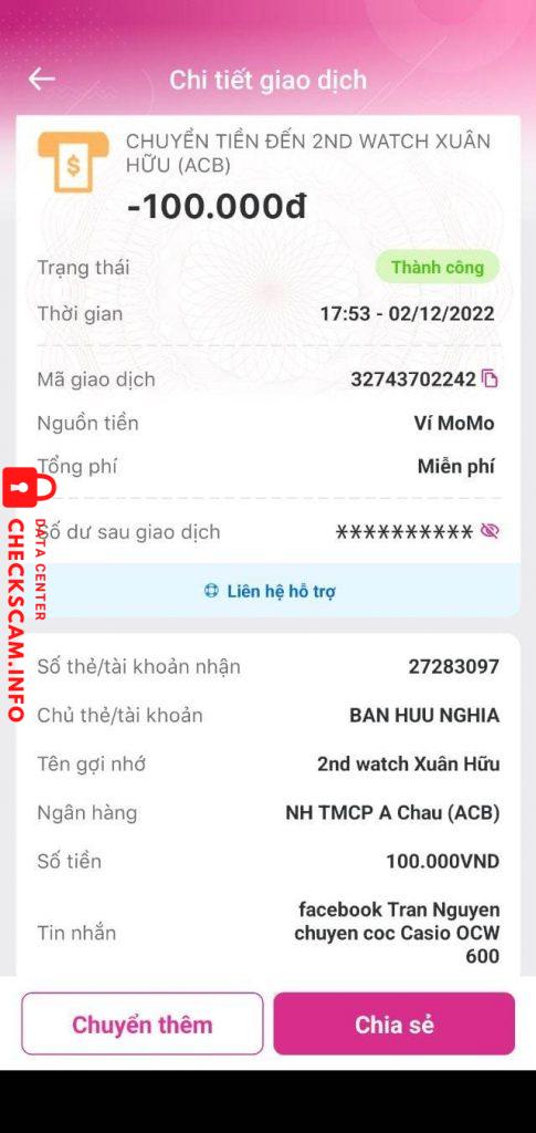 Bewijs tegen Ban Hữu Nghĩa