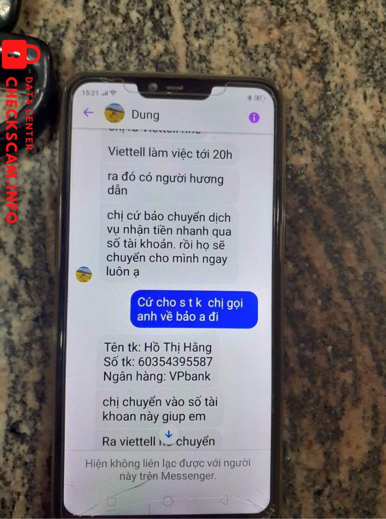 Bewijs tegen Hồ Thị Hằng