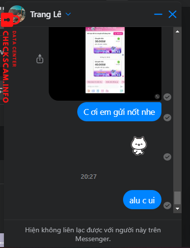 Evidence against Lê Nguyễn Thị Thu Trang