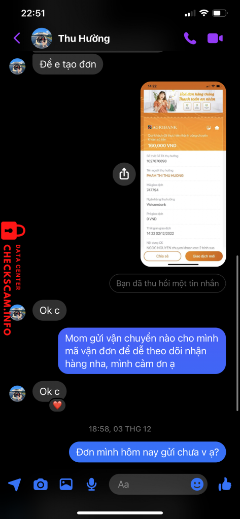 Evidence against Pham thi thu huong