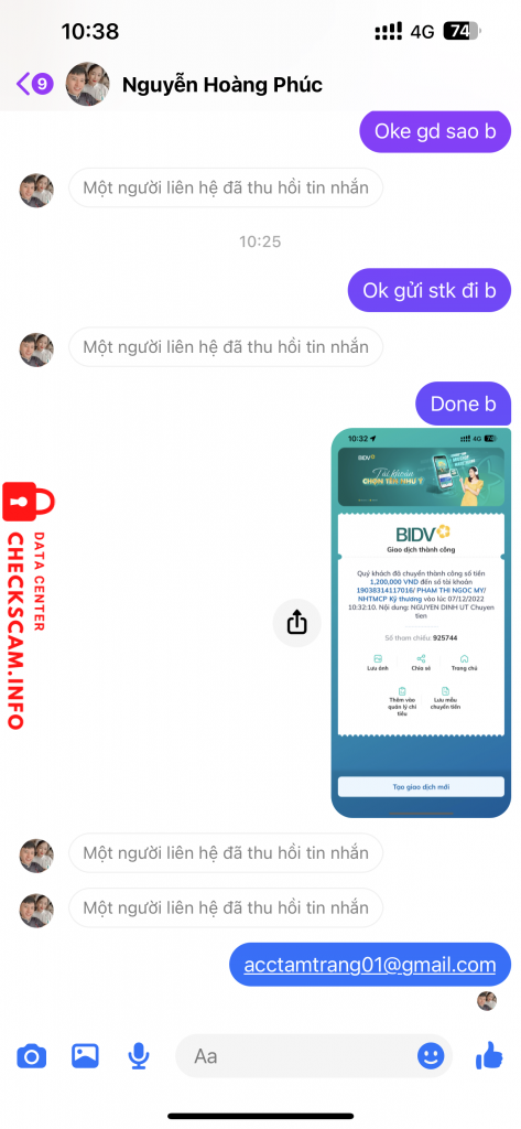 Evidence against Pham Thi Ngoc My